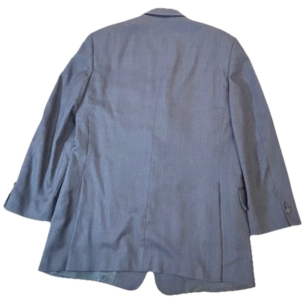 Vintage Yves Saint Laurent Blazer Men’s 42 Blue‎ Plaid - Picture 3 of 13